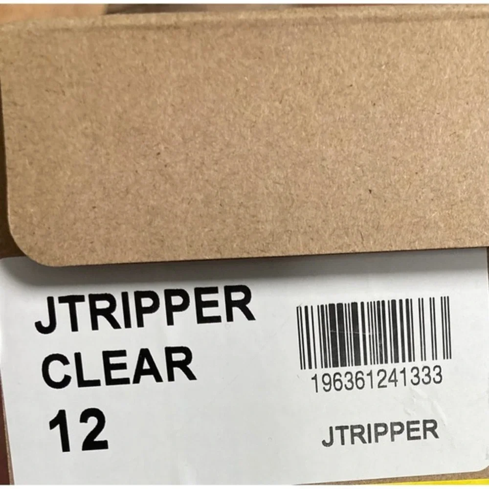 Steve Madden Kids‎ JTRIPPER Clear Glitter Jelly Gladiator Sandals Size 12 NEW
